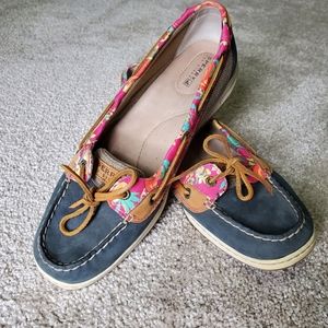 Sperry top sider 11M floral boat shoes loafers
